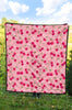 Cherry Floral Pattern Print Quilt-grizzshop