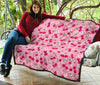 Cherry Floral Pattern Print Quilt-grizzshop