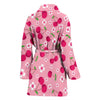 Cherry Floral Pattern Print Women Long Robe-grizzshop