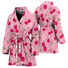 Cherry Floral Pattern Print Women Long Robe-grizzshop