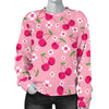 Cherry Floral Pattern Print Women's Sweatshirt-grizzshop