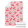 Cherry Heart Dot Pattern Print Blanket-grizzshop