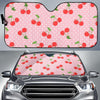 Cherry Heart Dot Pattern Print Car Sun Shade-grizzshop