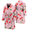 Cherry Heart Dot Pattern Print Men Long Robe-grizzshop