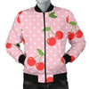 Cherry Heart Dot Pattern Print Men's Bomber Jacket-grizzshop