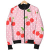 Cherry Heart Dot Pattern Print Men's Bomber Jacket-grizzshop