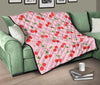 Cherry Heart Dot Pattern Print Quilt-grizzshop