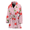 Cherry Heart Dot Pattern Print Women Long Robe-grizzshop