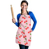 Cherry Heart Dot Pattern Print Women's Apron-grizzshop