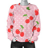 Cherry Heart Dot Pattern Print Women's Sweatshirt-grizzshop