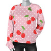 Cherry Heart Dot Pattern Print Women's Sweatshirt-grizzshop