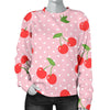 Cherry Heart Dot Pattern Print Women's Sweatshirt-grizzshop