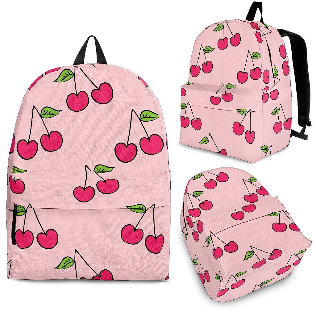 Cherry Pattern Print Backpack-grizzshop