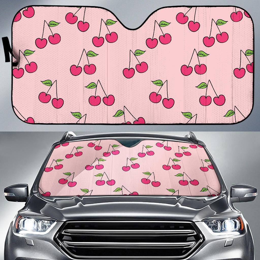 Cherry Pattern Print Car Sun Shade-grizzshop