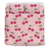 Cherry Pattern Print Duvet Cover Bedding Set-grizzshop