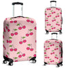 Cherry Pattern Print Luggage Cover Protector-grizzshop