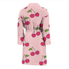 Cherry Pattern Print Men Long Robe-grizzshop