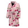 Cherry Pattern Print Men Long Robe-grizzshop