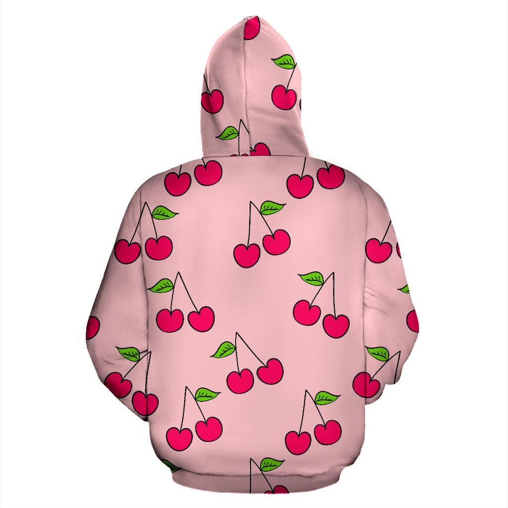 Cherry Pattern Print Men Women Pullover Hoodie-grizzshop