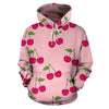 Cherry Pattern Print Men Women Pullover Hoodie-grizzshop