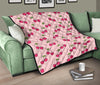 Cherry Pattern Print Quilt-grizzshop