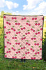 Cherry Pattern Print Quilt-grizzshop