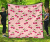 Cherry Pattern Print Quilt-grizzshop