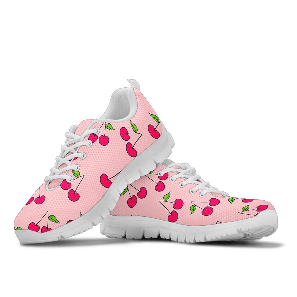 Cherry Pattern Print Sneaker Shoes For Men Women-grizzshop