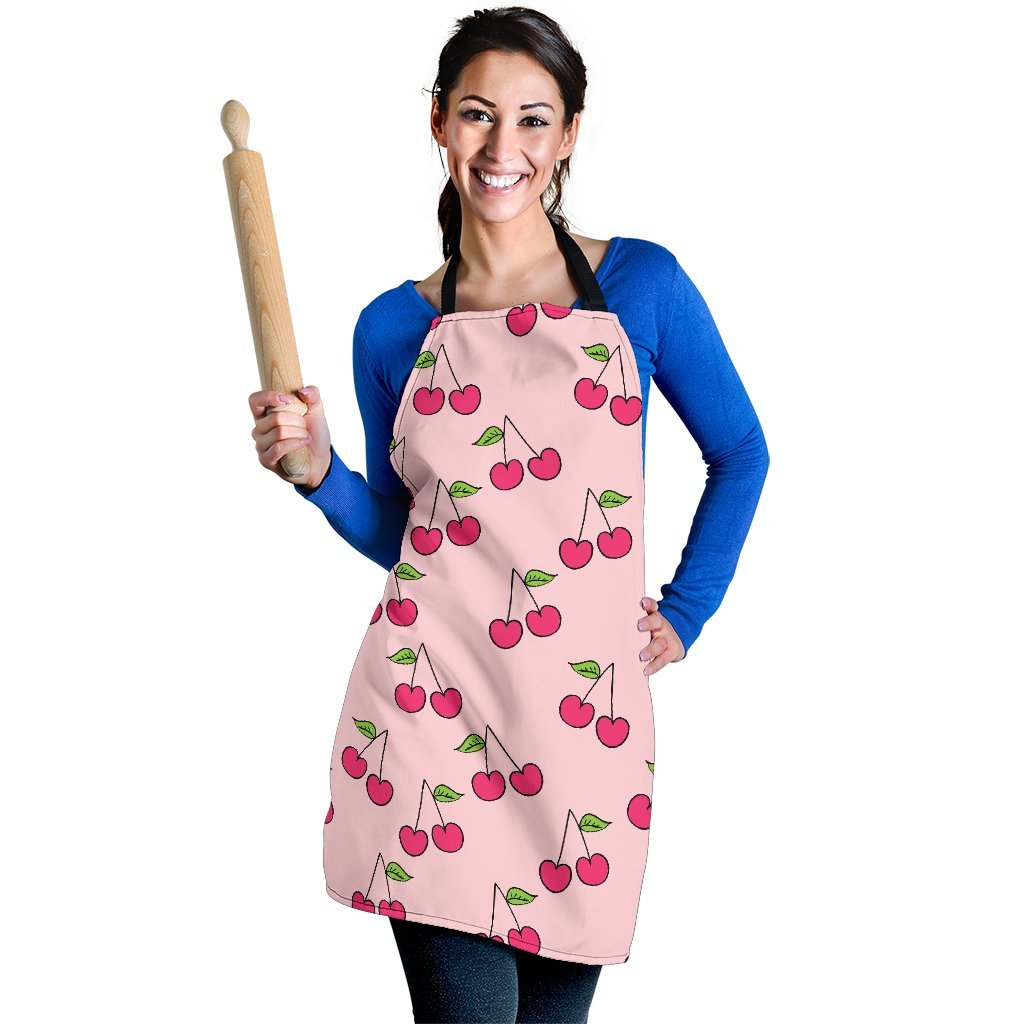 Cherry Pattern Print Women's Apron-grizzshop