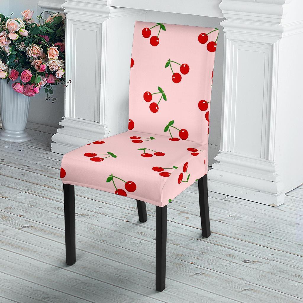 Cherry Pink Pattern Print Chair Cover-grizzshop