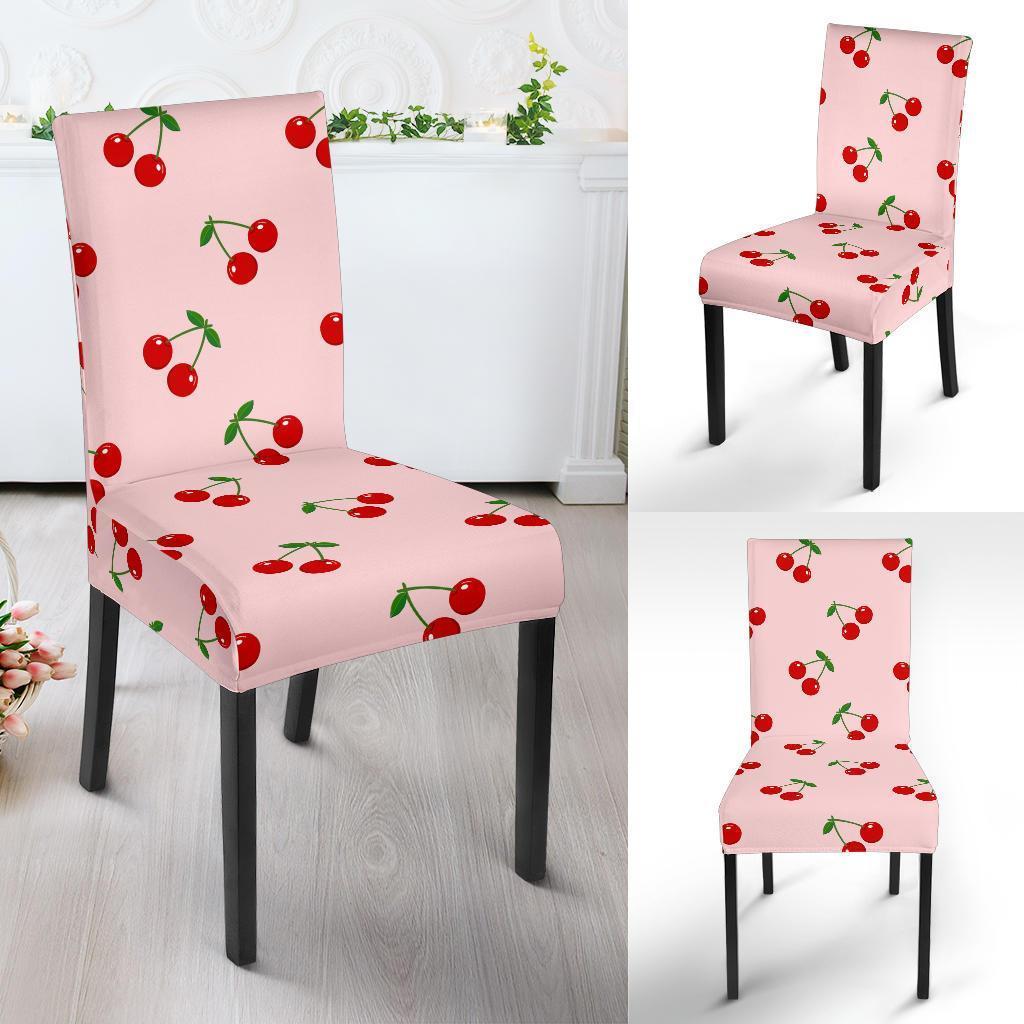 Cherry Pink Pattern Print Chair Cover-grizzshop