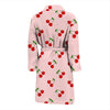 Cherry Pink Pattern Print Men Long Robe-grizzshop