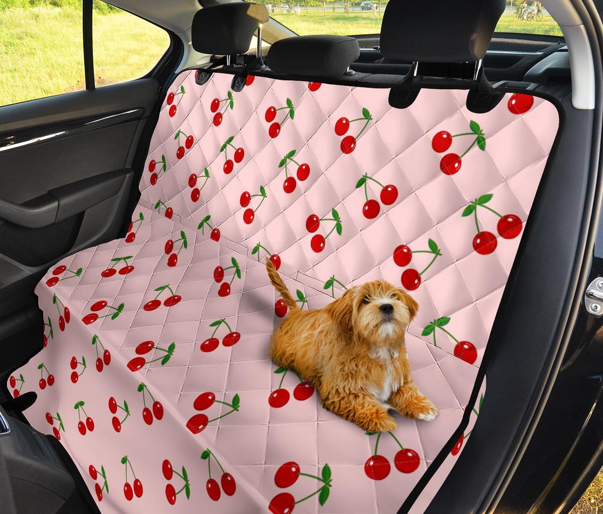 Cherry Pink Pattern Print Pet Car Seat Cover-grizzshop