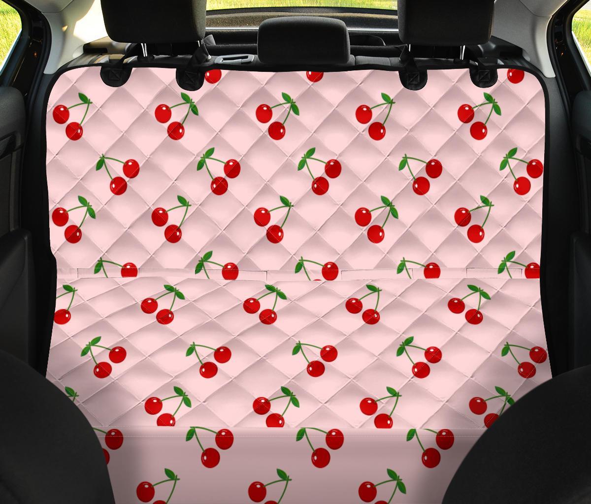 Cherry Pink Pattern Print Pet Car Seat Cover-grizzshop