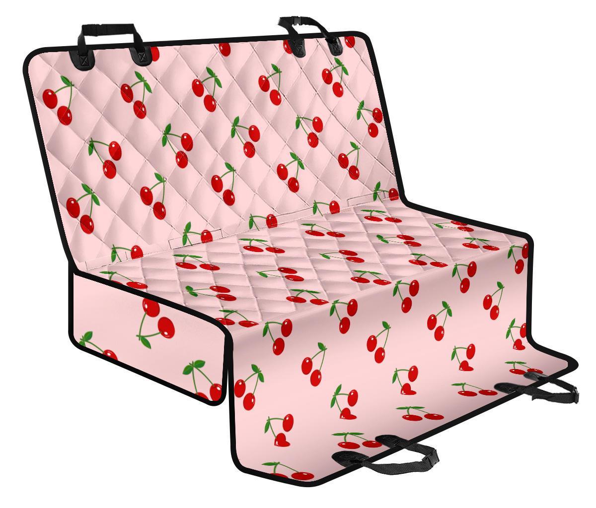 Cherry Pink Pattern Print Pet Car Seat Cover-grizzshop