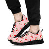 Cherry Pink Pattern Print Sneaker Shoes For Men Women-grizzshop