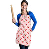 Cherry Pink Pattern Print Women's Apron-grizzshop