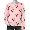 Cherry Pink Pattern Print Women's Sweatshirt-grizzshop