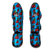 Cherry Pixel Print Pattern Muay Thai Shin Guards-grizzshop