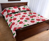 Cherry Print Pattern Bed Set Quilt-grizzshop