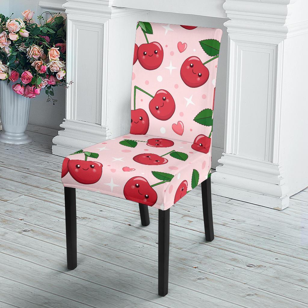 Cherry Print Pattern Chair Cover-grizzshop