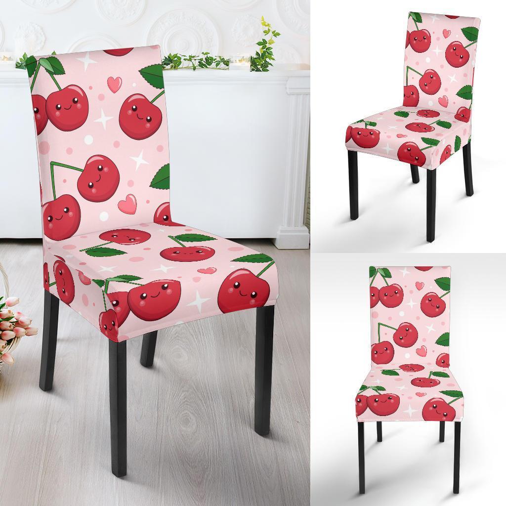 Cherry Print Pattern Chair Cover-grizzshop