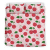 Cherry Print Pattern Duvet Cover Bedding Set-grizzshop