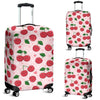 Cherry Print Pattern Luggage Cover Protector-grizzshop