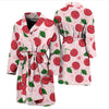 Cherry Print Pattern Men Long Robe-grizzshop