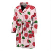 Cherry Print Pattern Men Long Robe-grizzshop