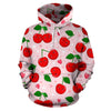 Cherry Print Pattern Men Women Pullover Hoodie-grizzshop