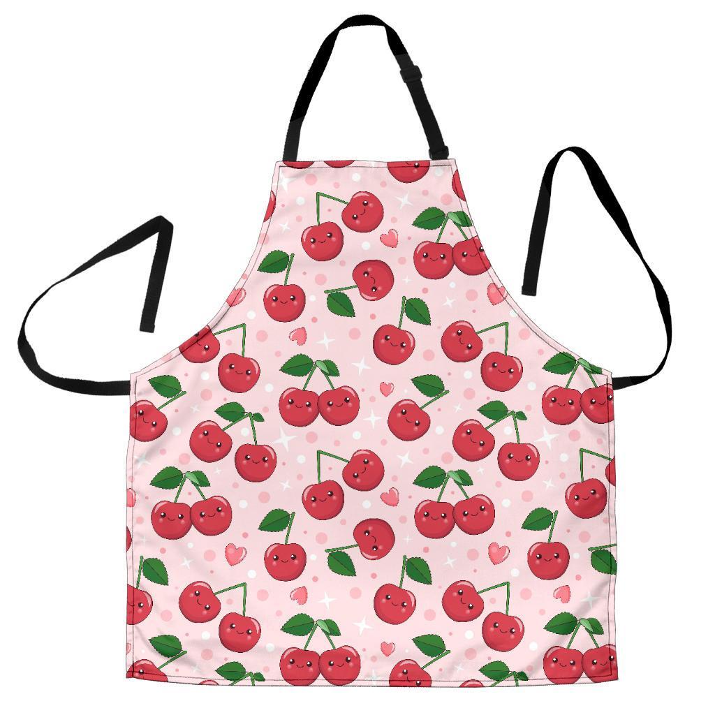 Cherry Print Pattern Men's Apron-grizzshop