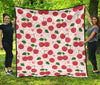 Cherry Print Pattern Quilt-grizzshop