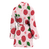 Cherry Print Pattern Women Long Robe-grizzshop